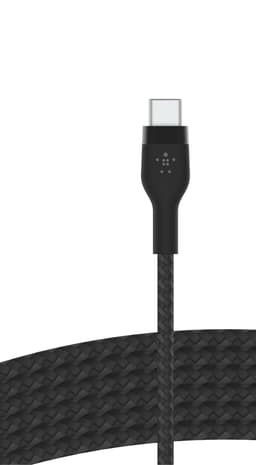 Belkin USB-C til USB-C flettet silikonkabel 3m (sort)