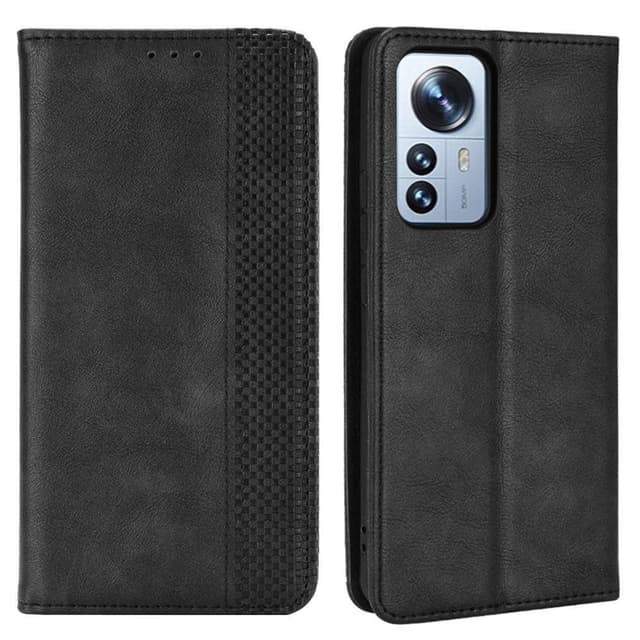 Xiaomi 12 Pro Vintage Plånboksfodral / fodral - Svart