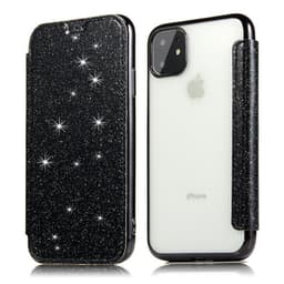 SKALO iPhone 11 Pro Max Plånboksfodral TPU Ultraslim Glitter - Svart