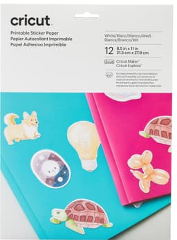 Cricut Printable Sticker Paper 21.5 x 28 cm 12-pack