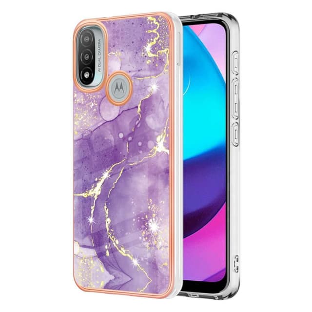 SKALO Moto E20/E30/E40 Marmor TPU-cover - #3