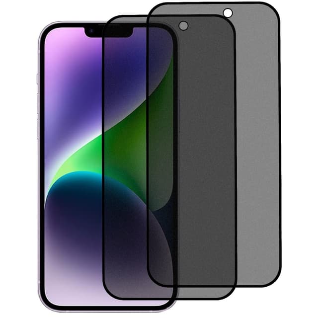 för iPhone 15 Plus Härdat glas 180-graders anti-spion Privacy 2st