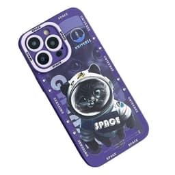 TPU telefonfodral Skal för iPhone 15 Fodral Katt - Lila