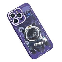 TPU telefon cover Cover til iPhone 15 Pro Max Cover Cat - Lilla