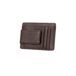 Ægte læder RFID Blocking Protection Wallet Card Holder Brun