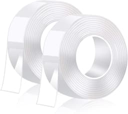 2 Pakke Nanotape Ikke-merkende dobbeltsidig klebende 6m Gjennomsiktig 600 x 3 x 0.2 cm
