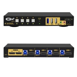 KVM Switch 4x2 Dual MST Monitor Displayport 1,4 4K60Hz