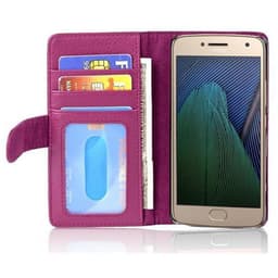 Motorola MOTO G5 PLUS Plånboksfodral Skal (Lila)