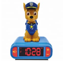 Vekkerklokke med nattlys 3D-design Paw Patrol Chase og lydeffekter