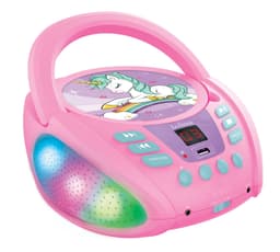 Unicorn bærbar Bluetooth CD-spiller med lys og USB