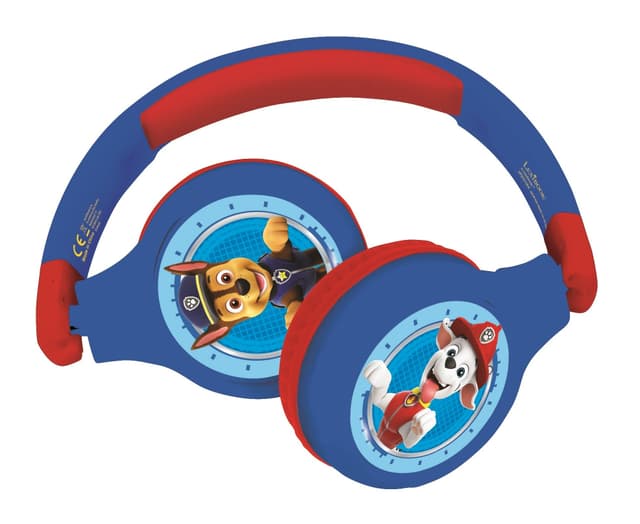 2 i 1 Bluetooth och trådbundna bekväma hopfällbara hörlurar med säker volym för barn - Paw Patrol