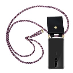 Nokia 5.1 PLUS / X5 Deksel med Halskjede (rød)