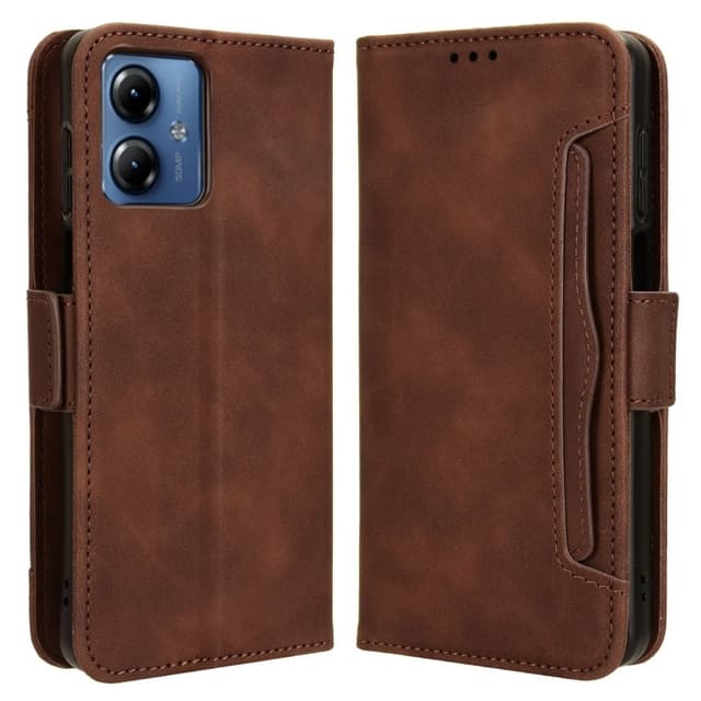 SKALO Motorola Moto G14 6-RUM Pungetaske - Brun