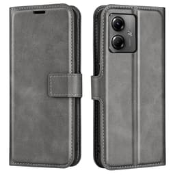 SKALO Motorola Moto G14 Premium Wallet Flip Cover - Grå
