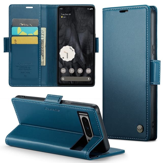 CASEME Retro Lompakkokotelo Pixel 8 Pro - Sininen