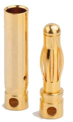 Amass 4.0 mm guldstik - 1 par