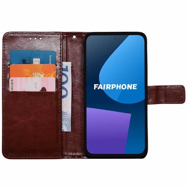 Plånboksfodral 3-kort Fairphone 5 - Brun