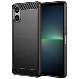 Børstet silikondeksel Sony Xperia 5 V - Svart