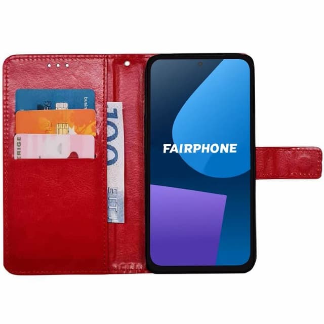 Plånboksfodral 3-kort Fairphone 5 - Röd