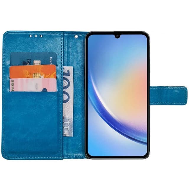 Plånboksfodral 3-kort Samsung Galaxy A05s - Ljusblå