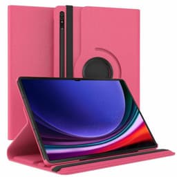 360 drejelig cover Samsung Galaxy Tab S9 Ultra 14.6 - Mørkpink