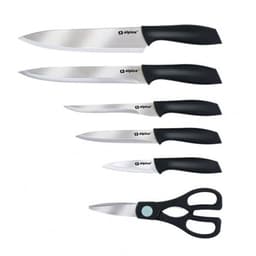 Knivset med skärbrädor och sax