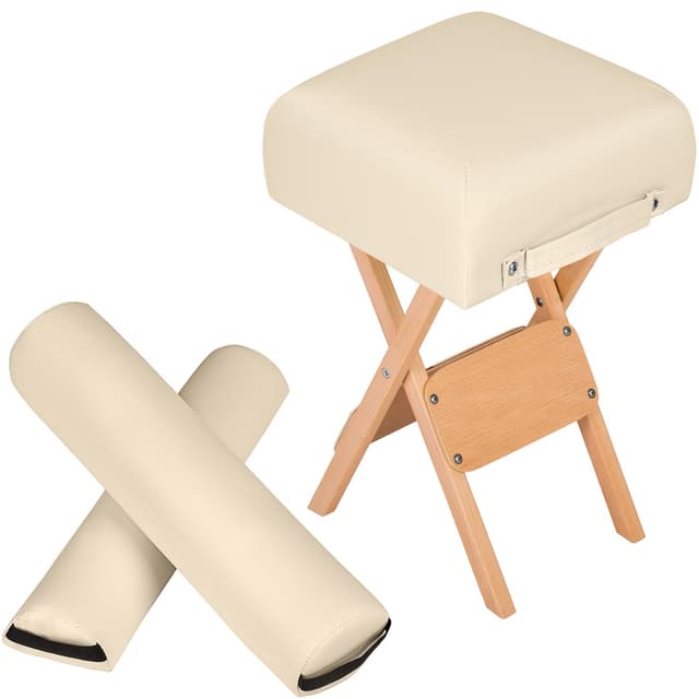 tectake Pall + 2 massagerullar - beige