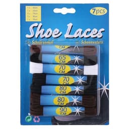 Skosnören 7-pack flera färger