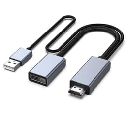 NÖRDIC HDMI-Displayport-sovitin 20cm 4K60Hz 18Gbps