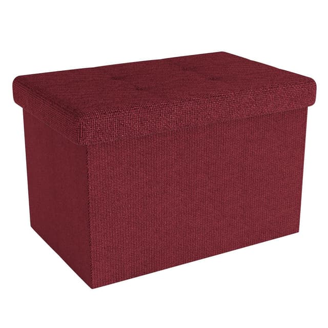 Hopfällbar Sittpall 49x30x30 cm Fotstöd (röd)