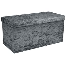 Sammenleggbar Krakk Benk76x38x38cm Fotstøtte (grå)