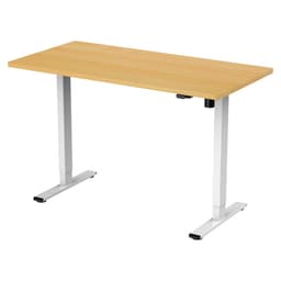 Lykke Elektrisk hæve-sænke-bord M100, eg med hvide accenter, 140 x 70 cm