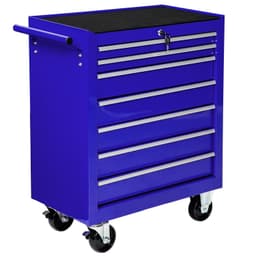 tectake Værktøjsvogn med 7 skuffer, variant 1 69 x 33 x 79 cm Blå