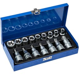 tectake ½ tommer torx sæt (topnøglesæt i 17 dele) 24.5 x 12 x 4.5 cm Blå