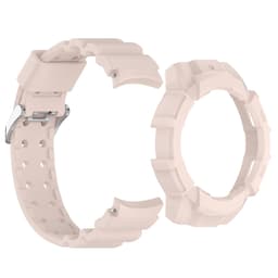 Armor silikone urrem med beskyttende etui til Samsung Galaxy Watch6 44mm Lyserød