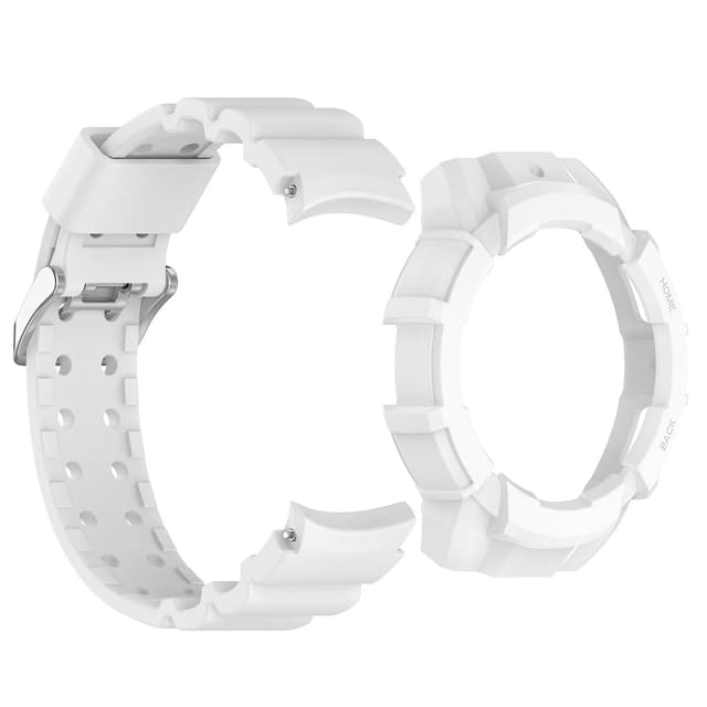 Armor silikoniranneke suojakuorella Samsung Galaxy Watch6 44mm Valkoinen
