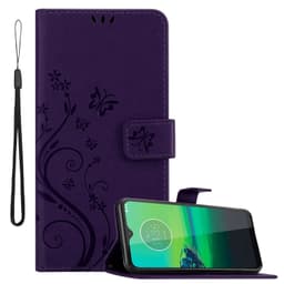 Motorola MOTO G8 lommebokdeksel Blomster deksel (lilla)