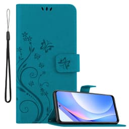 Xiaomi Mi 10T LITE lommebokdeksel Blomster deksel (Blå)