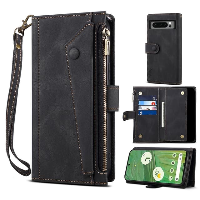 SKALO Google Pixel 8 Pro ESEBLE Big Wallet Plånboksfodral - Svart