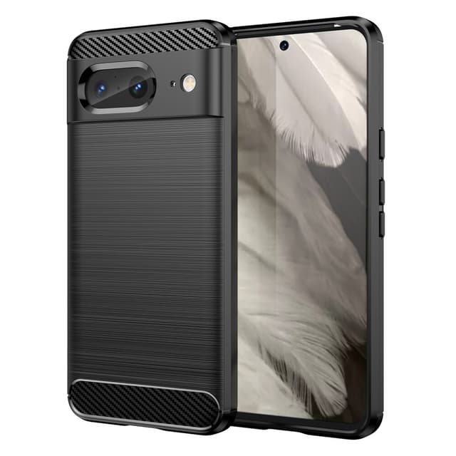 SKALO Google Pixel 8 Armor Carbon Stødsikker TPU-cover - Sort