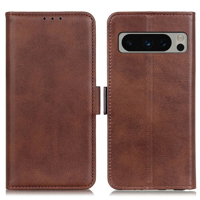SKALO Google Pixel 8 Pro Premium Wallet Lompakkokotelo - Ruskea