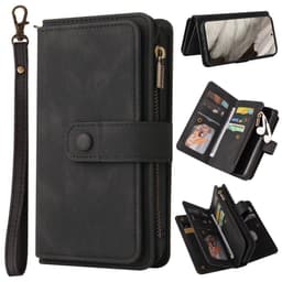 SKALO Google Pixel 8 Big Wallet 17-FACK Plånboksfodral - Svart
