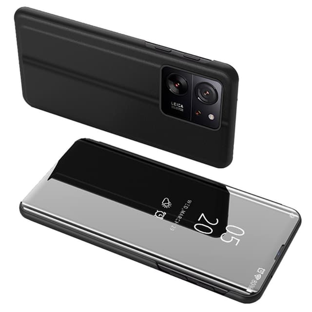 SKALO Xiaomi 13T/13T Pro Clear View Mirror Etui - Sort