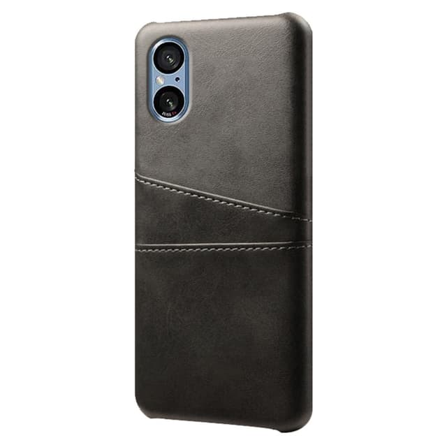 SKALO Sony Xperia 5 V PU-nahkainen Korttikotelo - Musta
