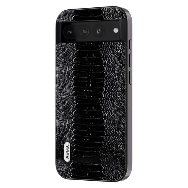 SKALO Google Pixel 8 ABEEL Nahka Suojakuori - Musta