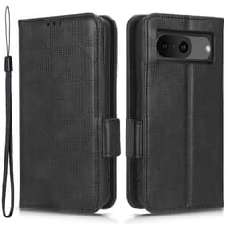 SKALO Google Pixel 8 Embossed Triangle Flip Cover - Sort