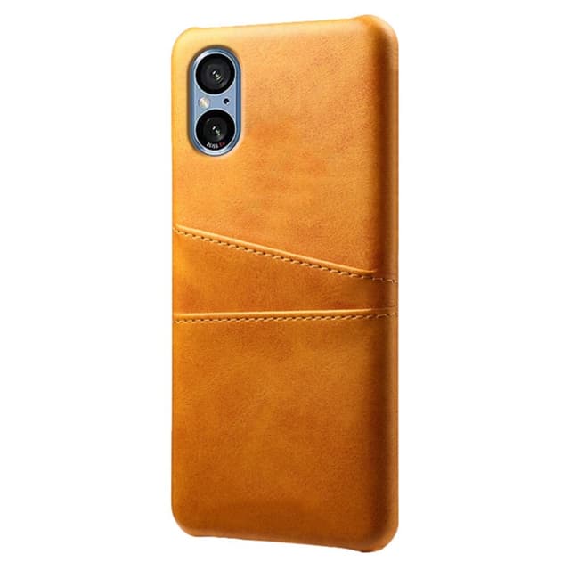 SKALO Sony Xperia 5 V PU-nahkainen Korttikotelo - Vaaleanruskea