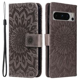 SKALO Google Pixel 8 Pro Mandala Plånboksfodral - Grå