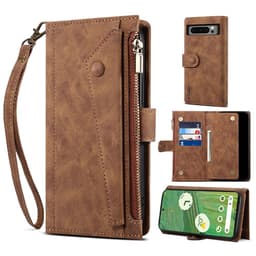 SKALO Google Pixel 8 Pro ESEBLE Big Wallet Lompakkokotelo - Ruskea