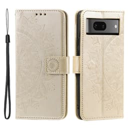 SKALO Google Pixel 8 Mandala lompakkokotelo - Kulta